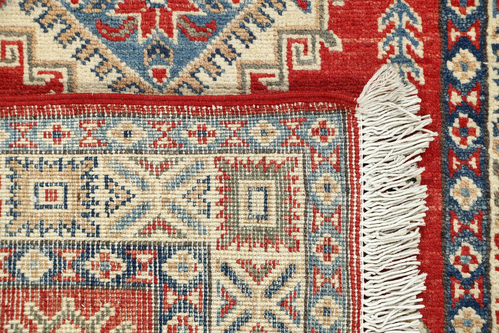 Small Handmade Kazak Caucasian Afghan Authentic Rug photo vinterior