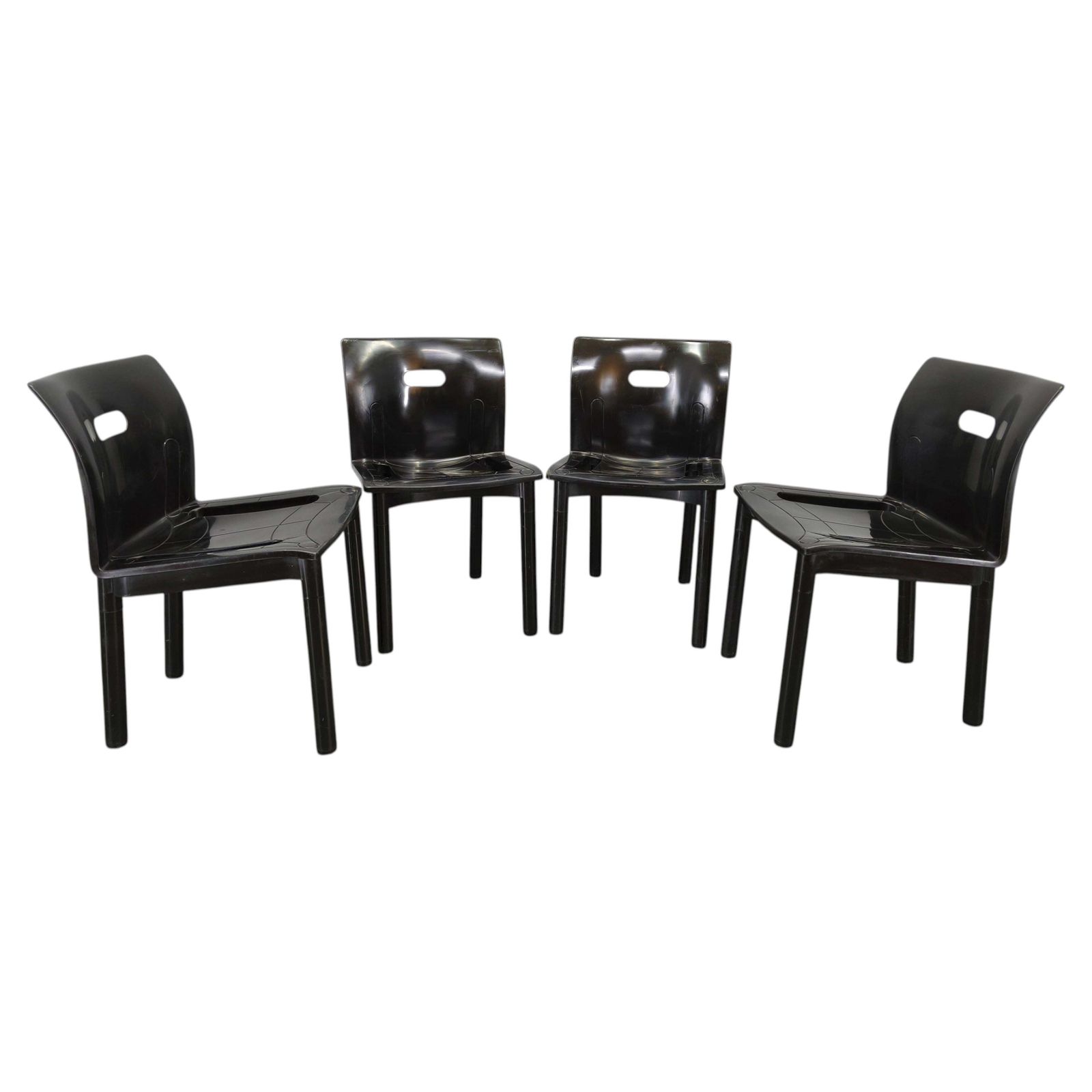 Set Of 4 Kartell Model 4870 Chairs By Anna Castelli Ferrieri