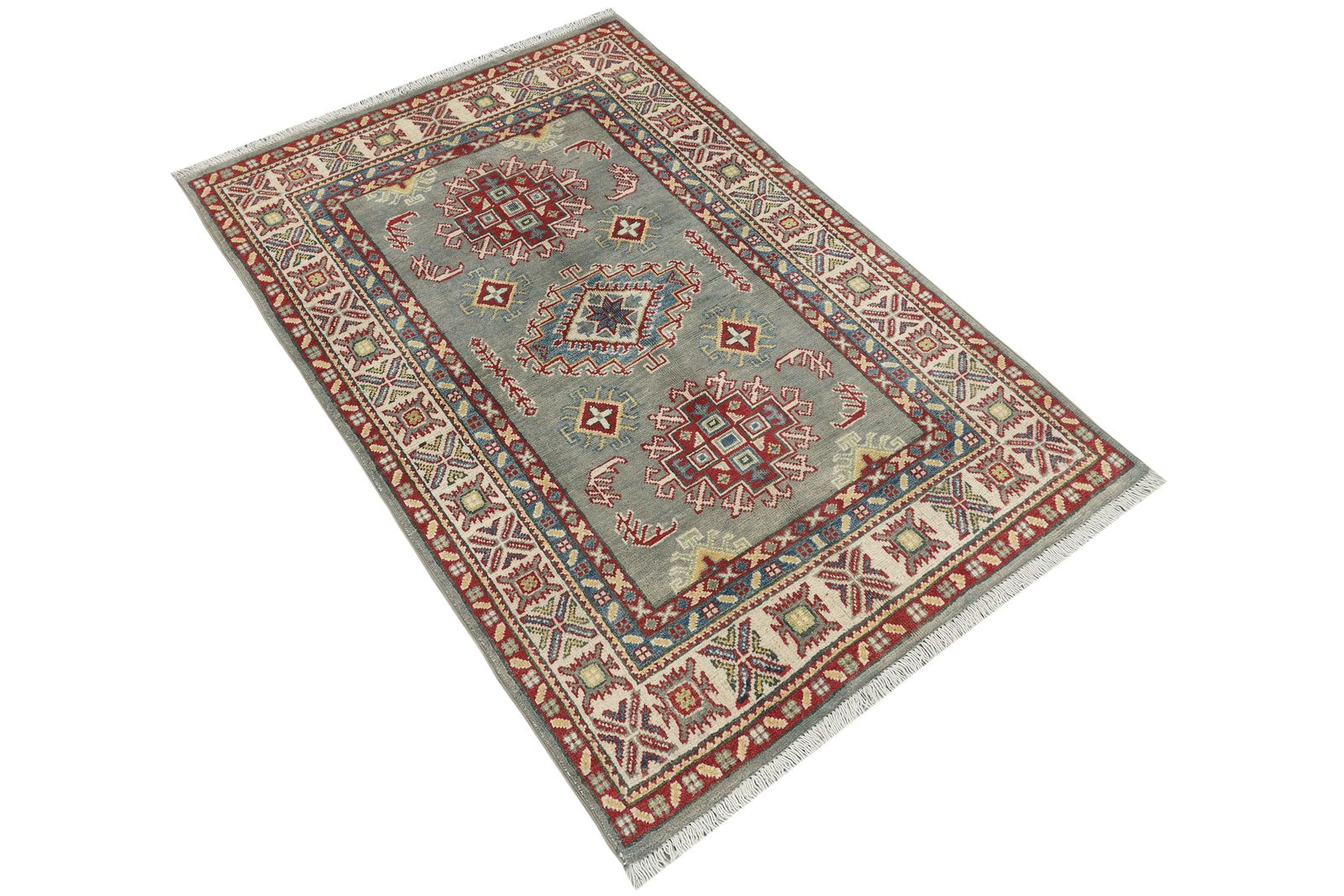 3x5 Light Grey Afghan Chobi Living Room Bedroom Area Rug photo furniture