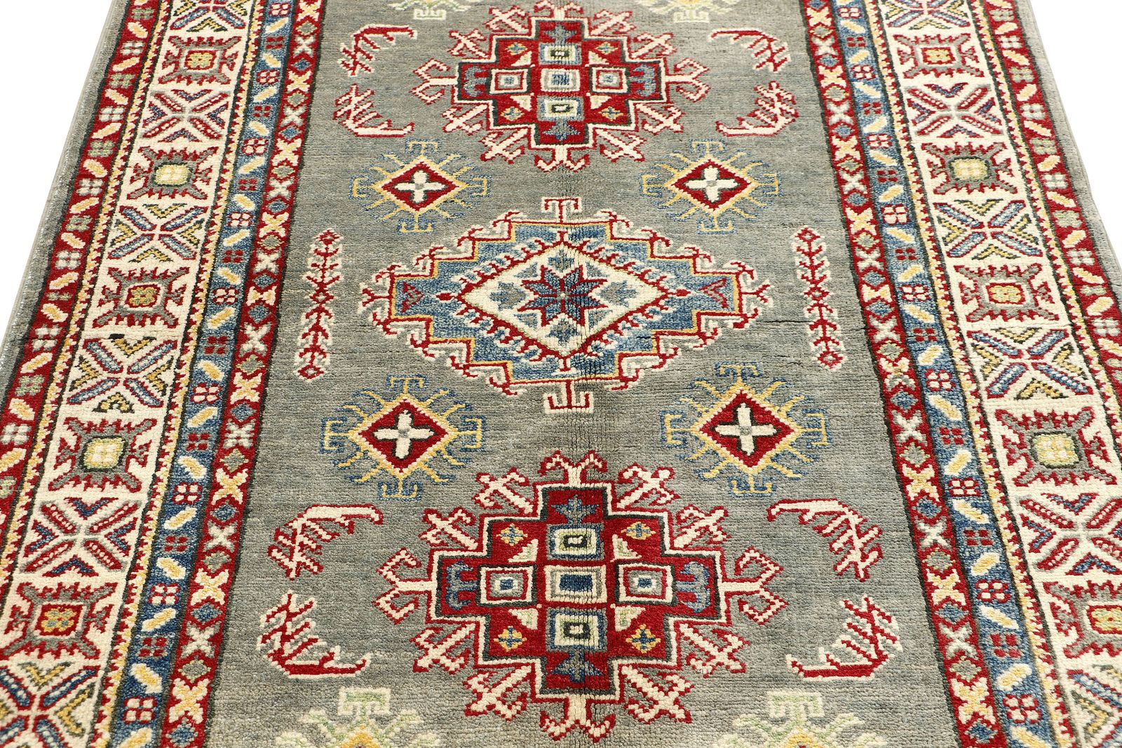 3x5 Light Grey Afghan Chobi Living Room Bedroom Area Rug photo for sale