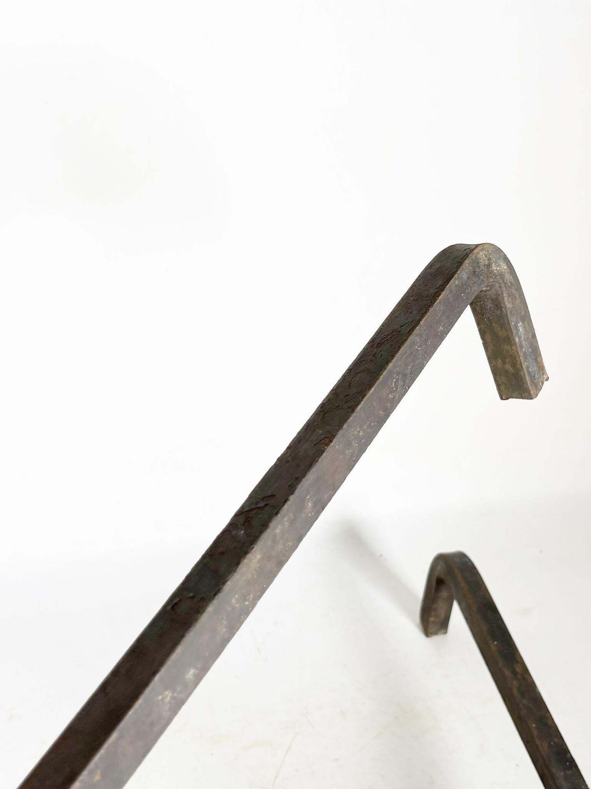 Pair Of Andirons With Brass Finials, France, 1930. photo buy