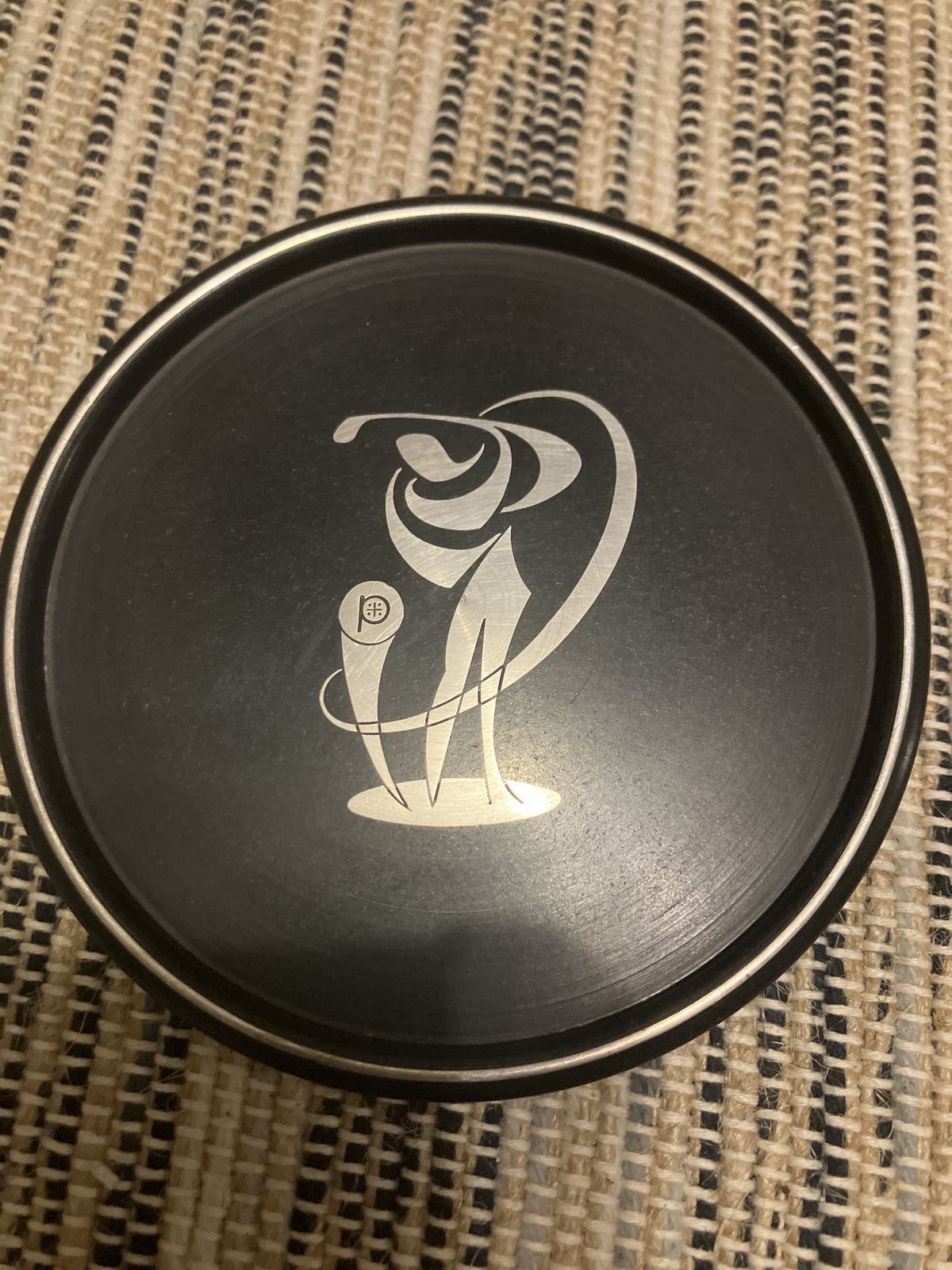 Set Of 4 Rare 1959 Swedish Perstorp “Ami” Isolit & 850 Silver Golfer Coasters — Mid Century Modern photo furniture