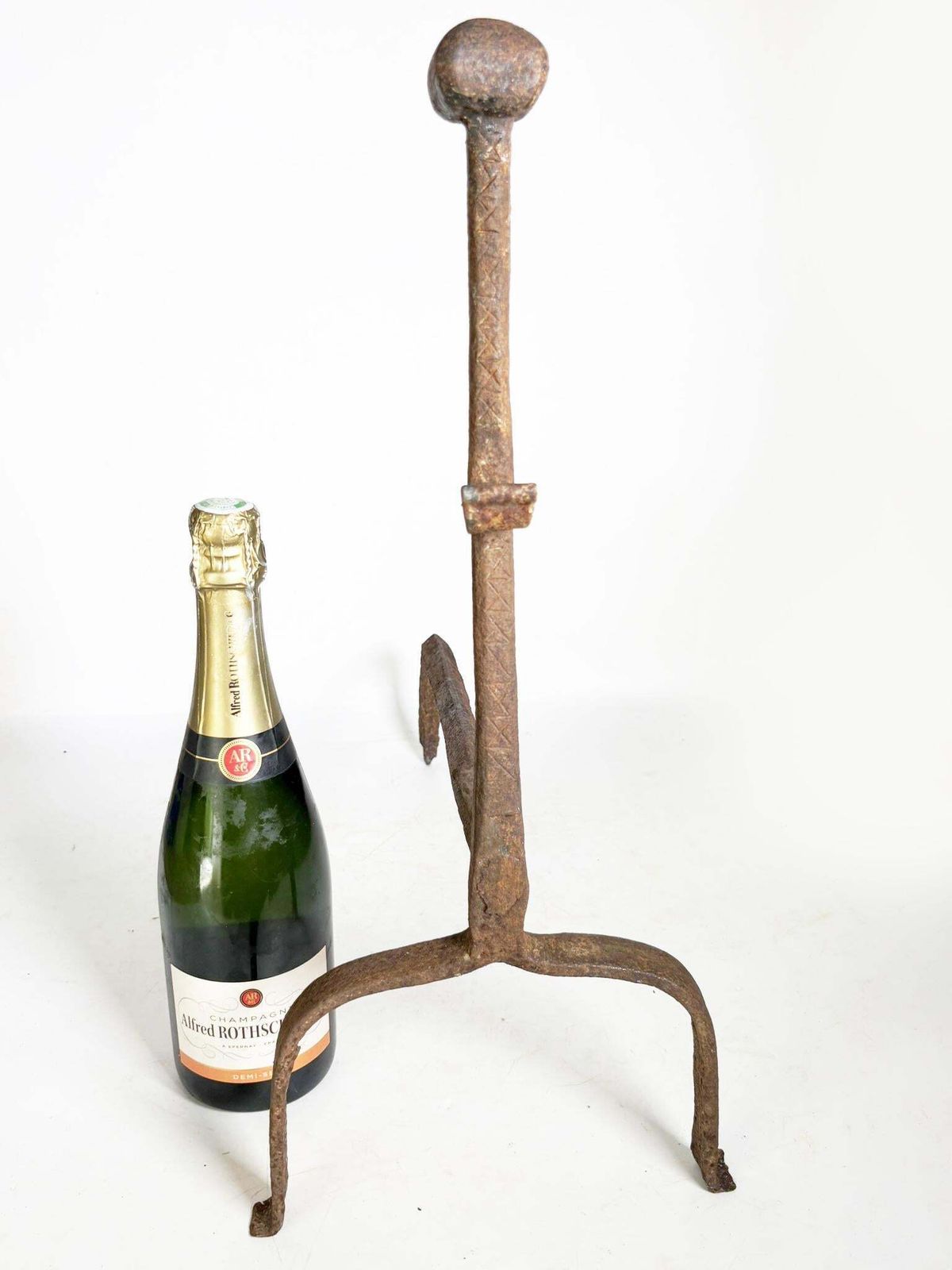 Pair Of Cast Iron Andirons, France, 1960. photo for sale