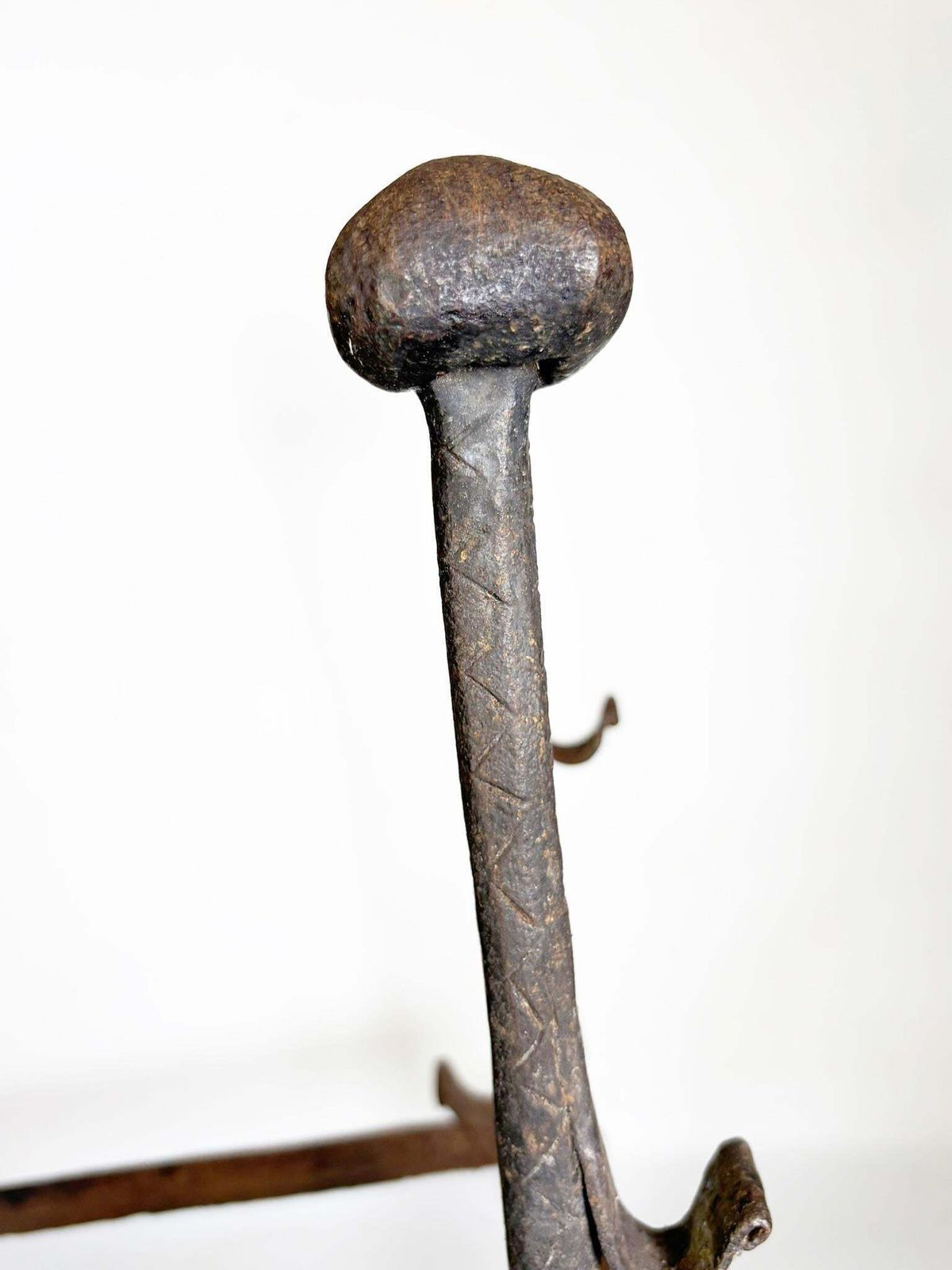 Pair Of Cast Iron Andirons, France, 1960. photo vinterior