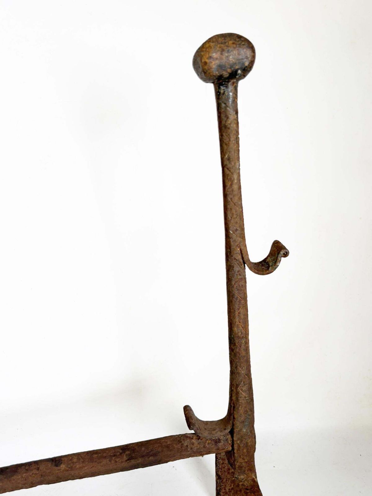 Pair Of Cast Iron Andirons, France, 1960. photo vintage