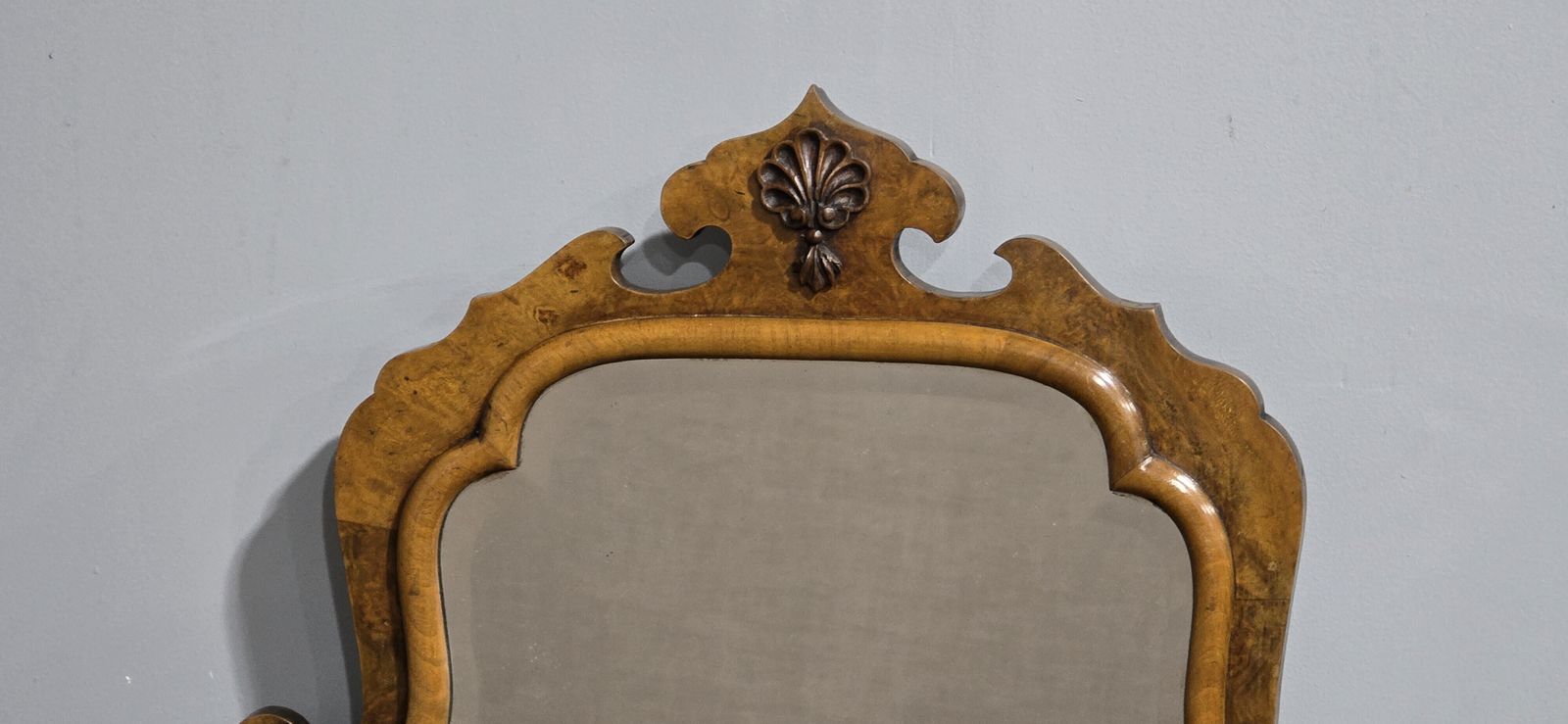 Queen Anne Burr Walnut Wall Mirror photo Home Decor