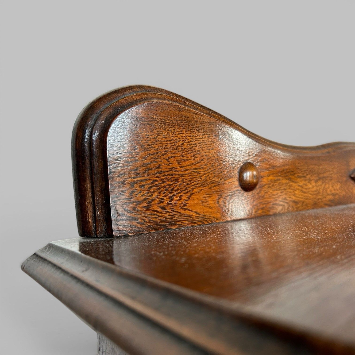 Ed Wardian Oak Three Drawer Chest On Barley Twist Legs photo vinterior