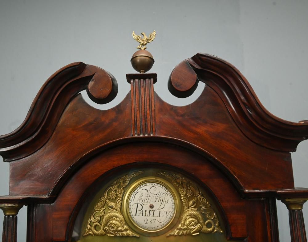 1495.0 Georgian Scottish Grandfather Clock Longcase Matt Wylie Paisley 1780 photo