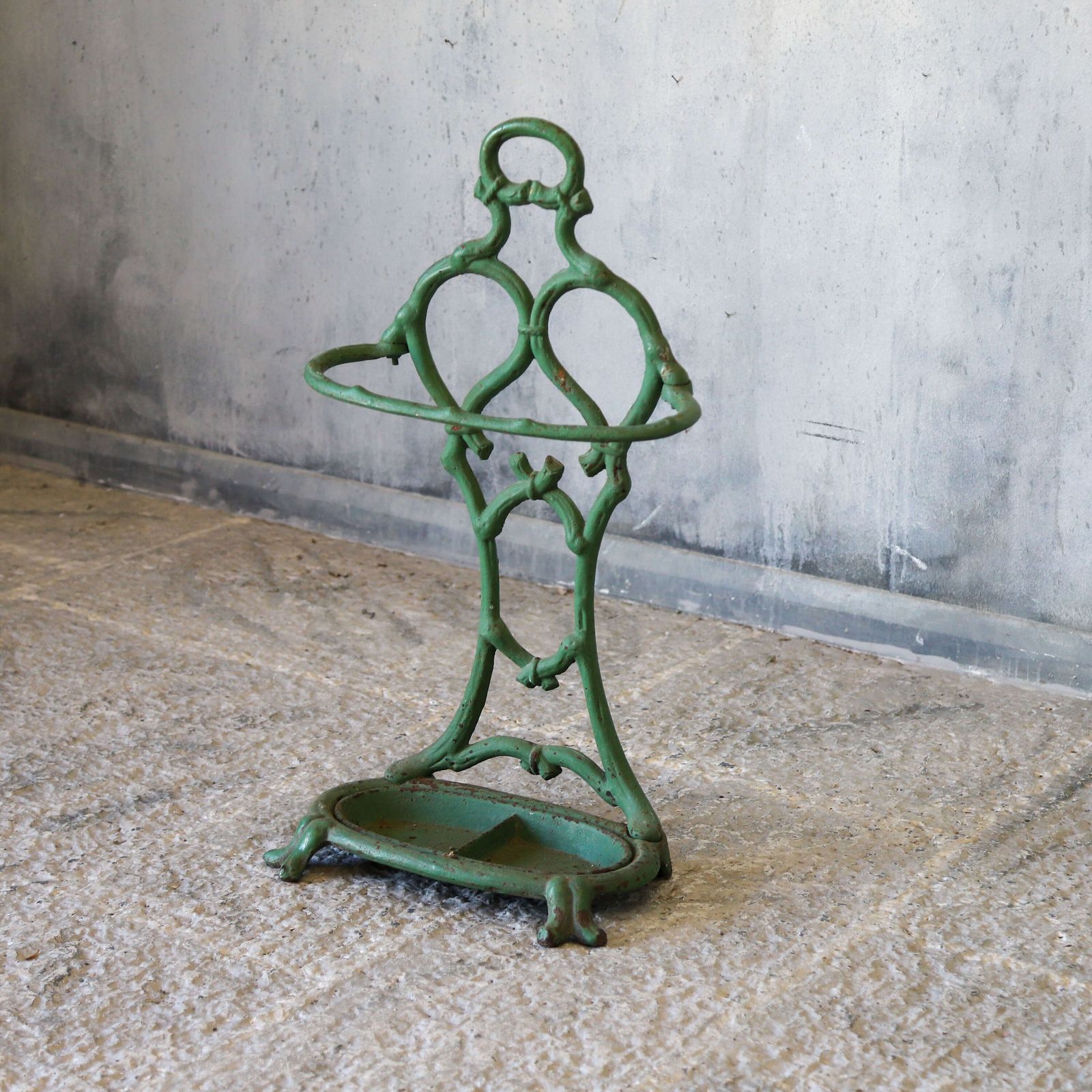 French Art Nouveau Cast Iron Umbrella/Stick Stand Faux Bois Bamboo Design, C.1900 photo for sale