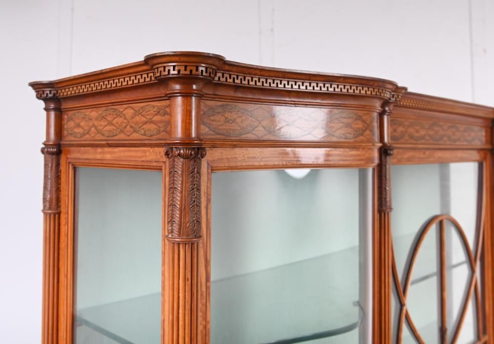 photo buy Victorian Satinwood Display Cabinet Edwards And Roberts Circa 1880
