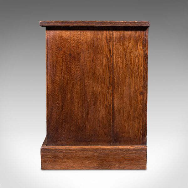 Large Antique Dresser Base, English, Oak, Gothic Revival, Window Seat, Victorian photo vinterior