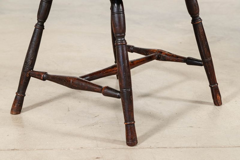 3853.0 19thc English Vernacular Yew & Fruitwood Stick Back Windsor Chair photo