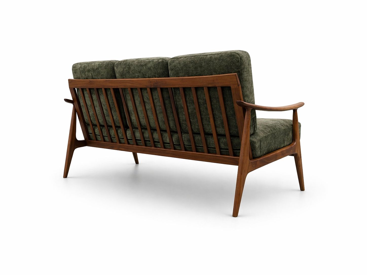 Mid Century Danish Teak Sofa, 1960s In Dark Green photo Furniture