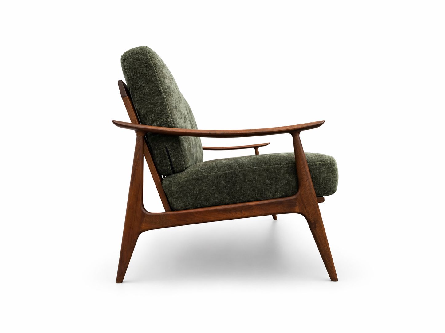 Mid Century Danish Teak Sofa, 1960s In Dark Green photo 2200.0