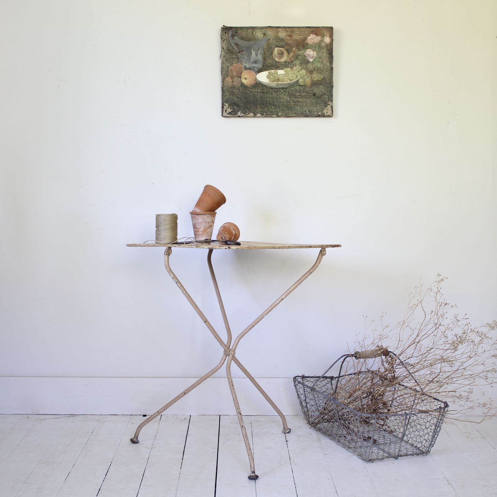 Antique French Metal Garden Table