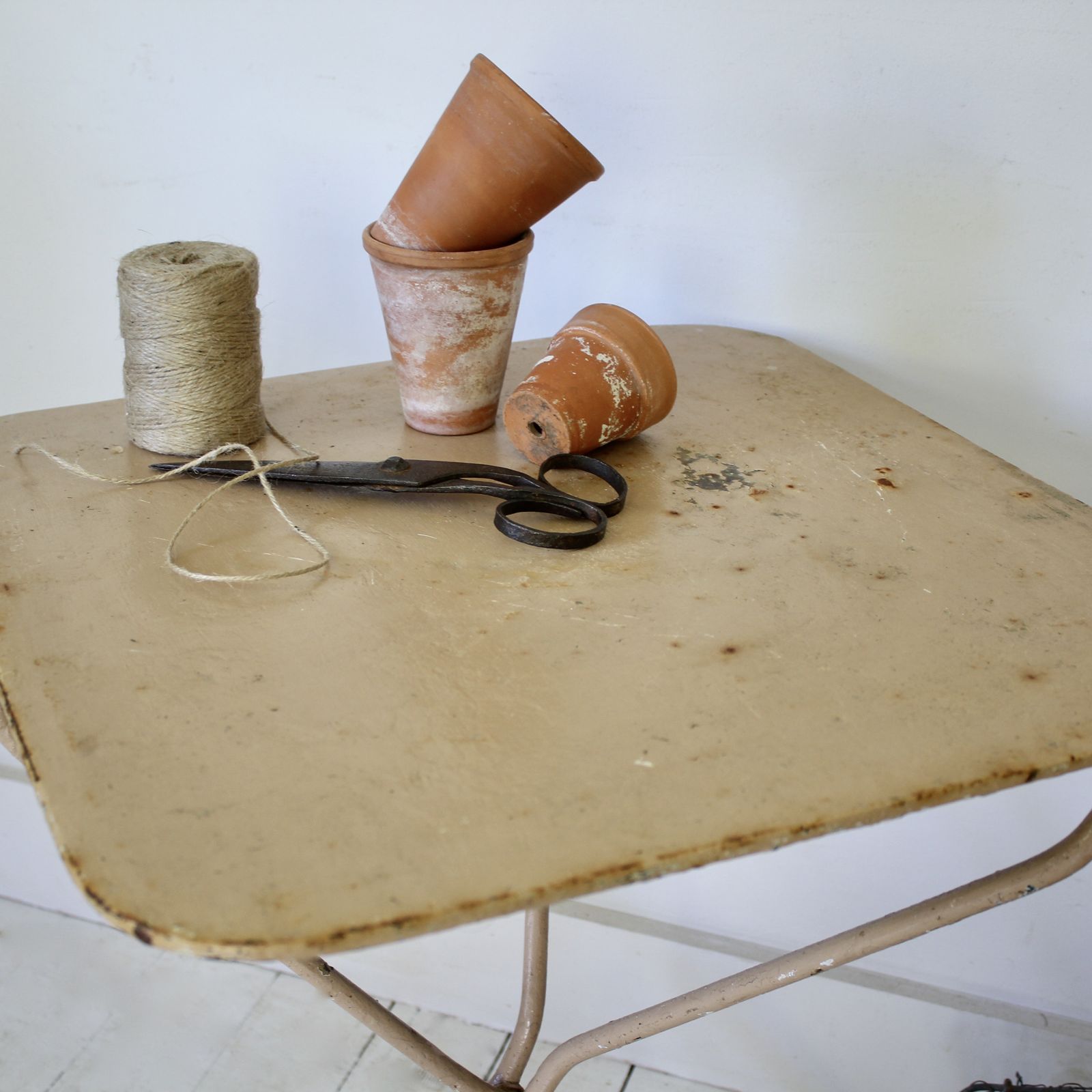 Antique French Metal Garden Table photo for sale