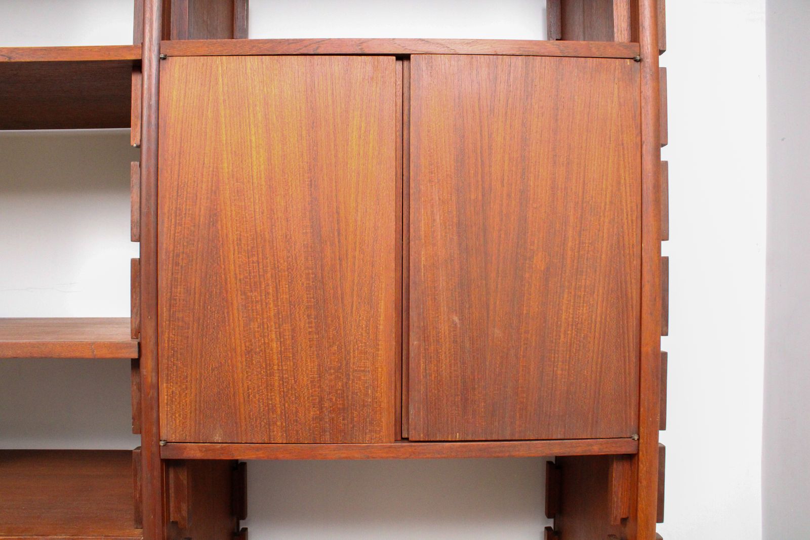 A Vintage Mid Century Teak Gianfranco Frattini Style Bookcase Room Divider  Teak photo vinterior
