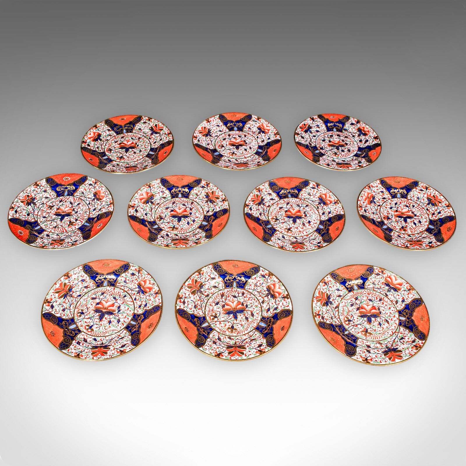 Antique 10 Person Afternoon Tea Service, English, Cup, Saucer, Bowl, Victorian photo buy