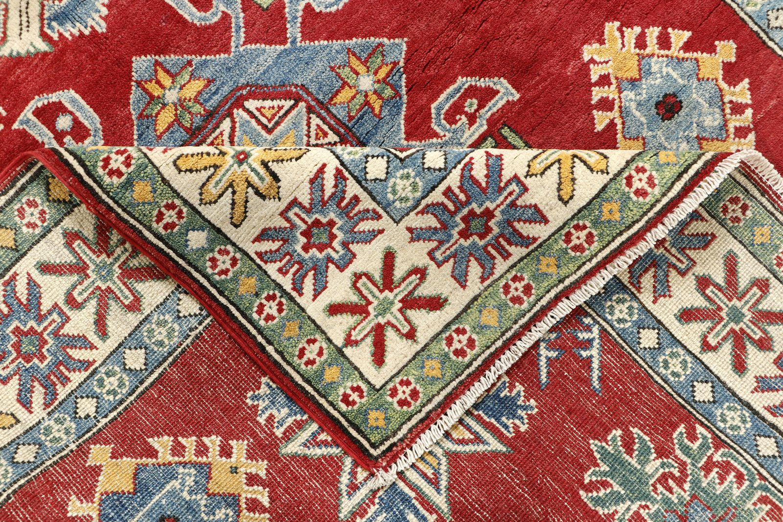 5x6 Red Kazak Tribal Afghan Caucasian Handmade Wool Area Rug photo buy