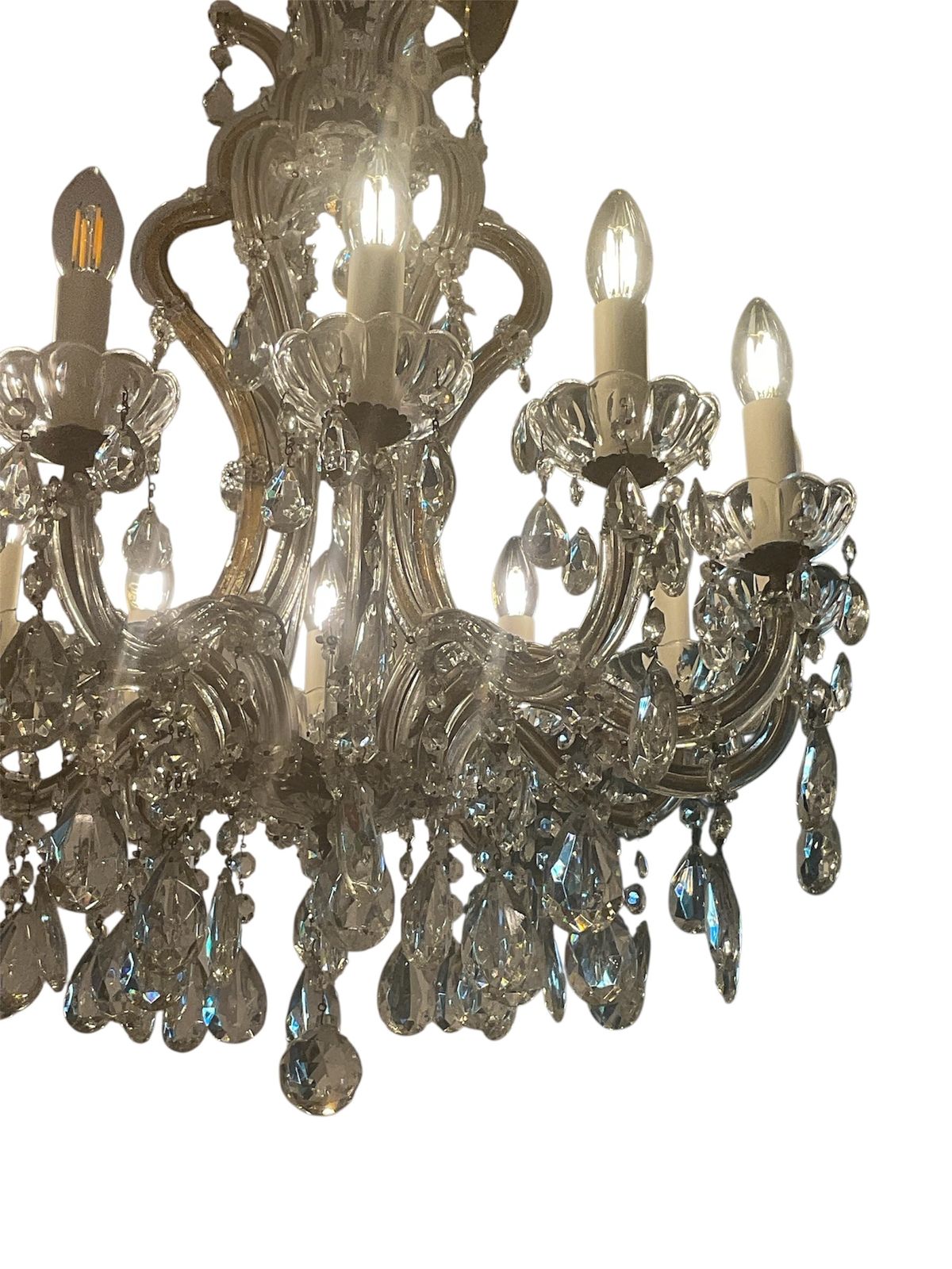 Italian Lead Crystal  1930 40's   “ Mariateresa “ Chandelier With 12 Lights Bulbs photo 2700.0