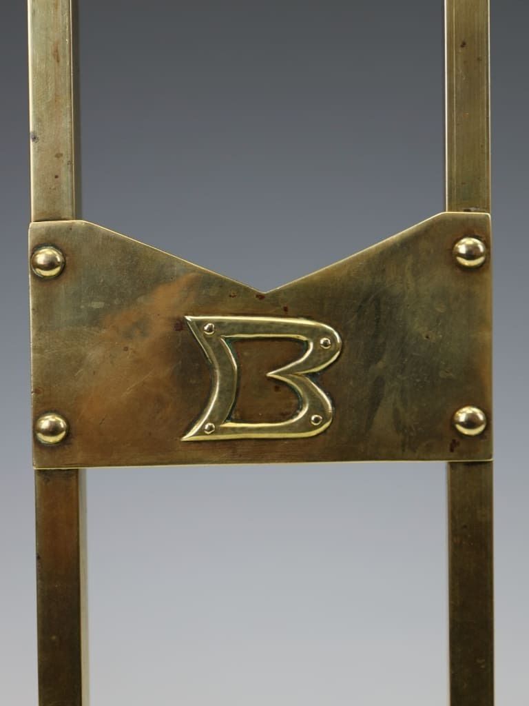 photo furniture A Rare Pair Of Brass Candlesticks, Attributed To The Margaret Gilmour School