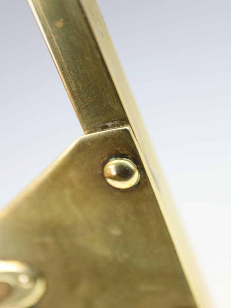 photo vintage A Rare Pair Of Brass Candlesticks, Attributed To The Margaret Gilmour School