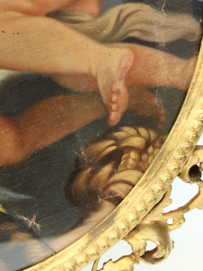photo furniture An Italian Oil Painting On Canvas In A Giltwood Florentine Frame