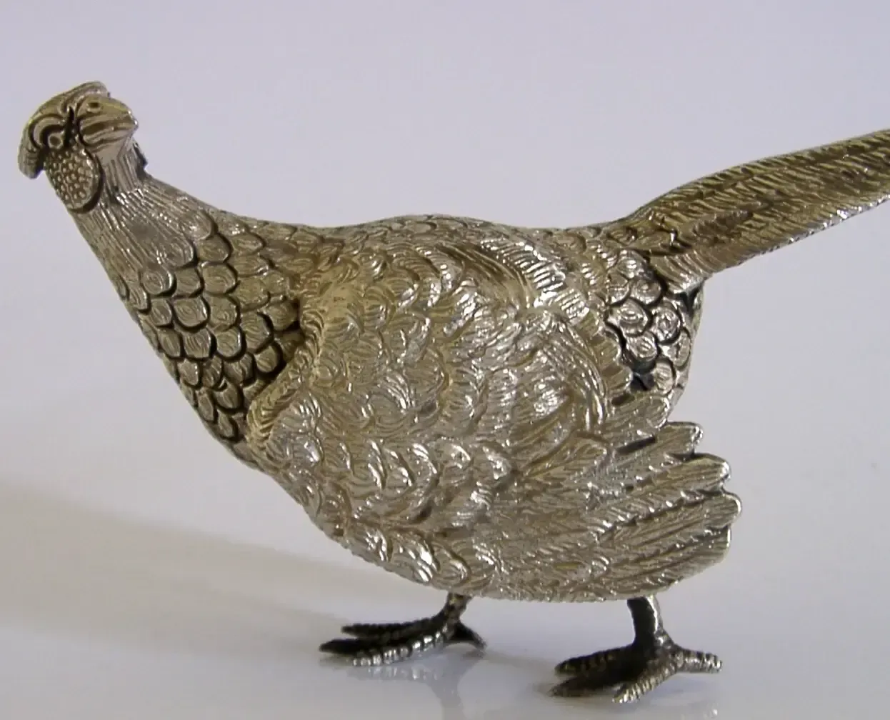 Heavy 200g Sterling Silver Pheasant Bird Figure 1998 Hunting Shooting Animal photo vinterior
