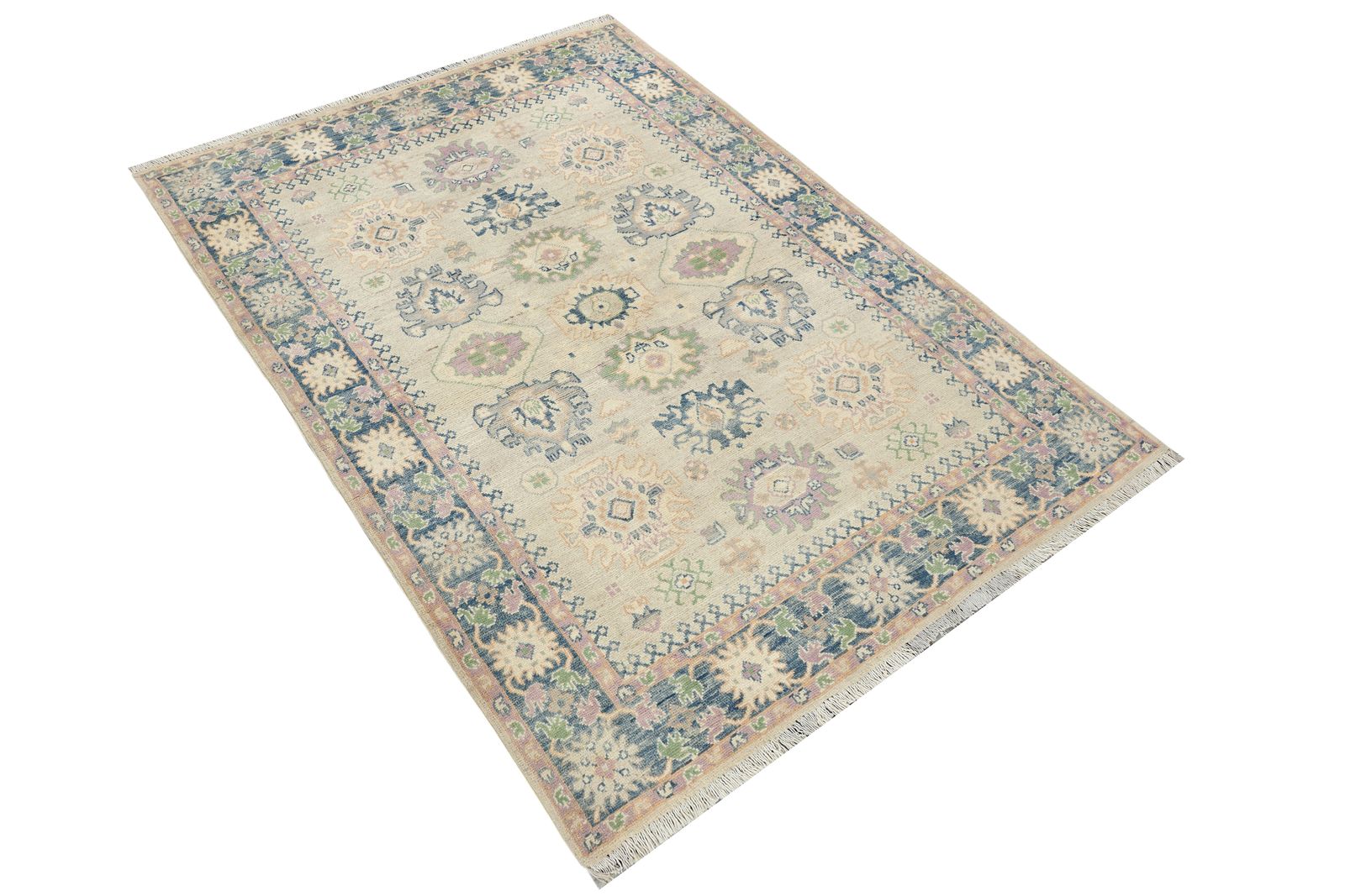 5x6 Colorful Turkish Oushak Wool Traditional Area Rug photo furniture