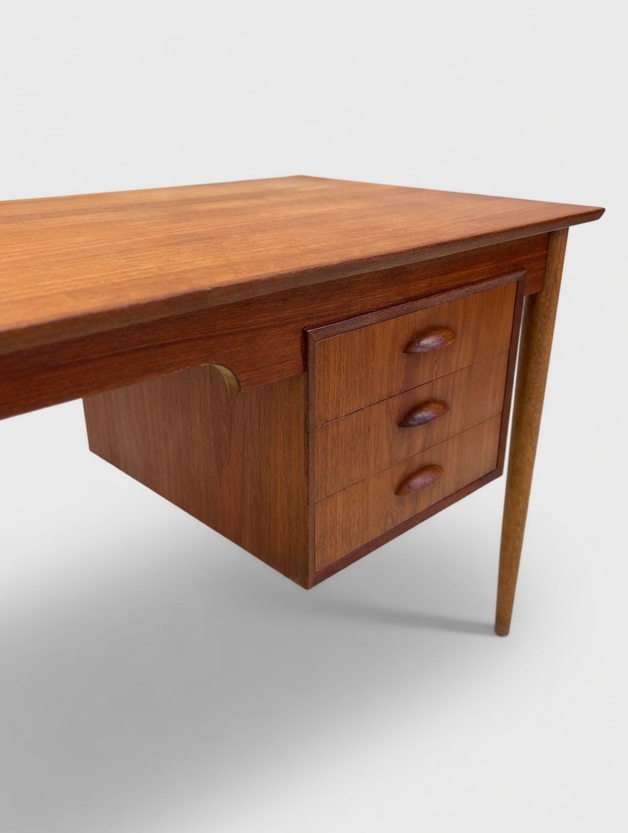 Custom Listing   Danish Petite Teak & Beech Desk photo for sale