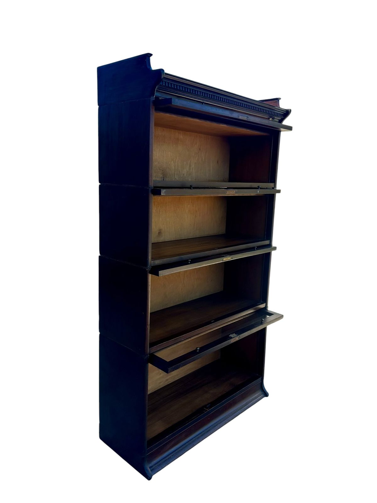Antique Harris Lebus Mahogany Barrister Bookcase photo vinterior