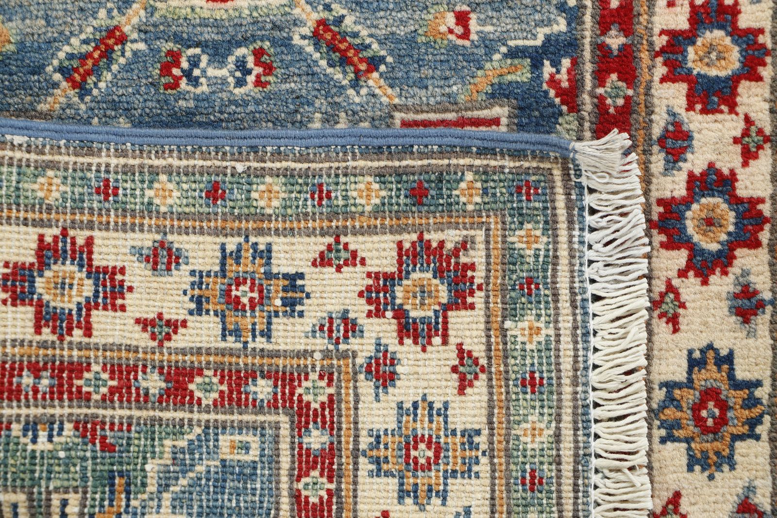 2x3 Blue Kazak Handmade Traditional Area Rug photo vinterior