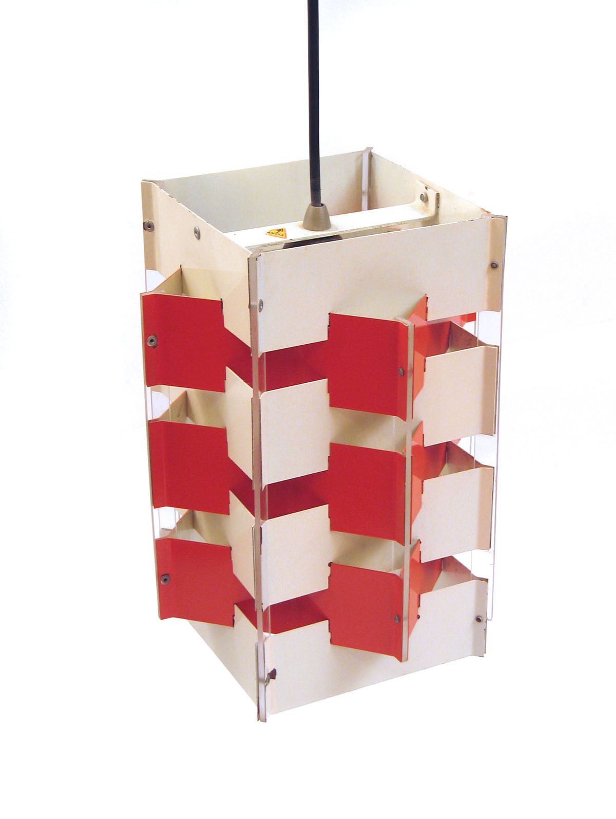 Anvia Hanglamp – Rood & Wit (Jaren 1960, Nederlands Design)