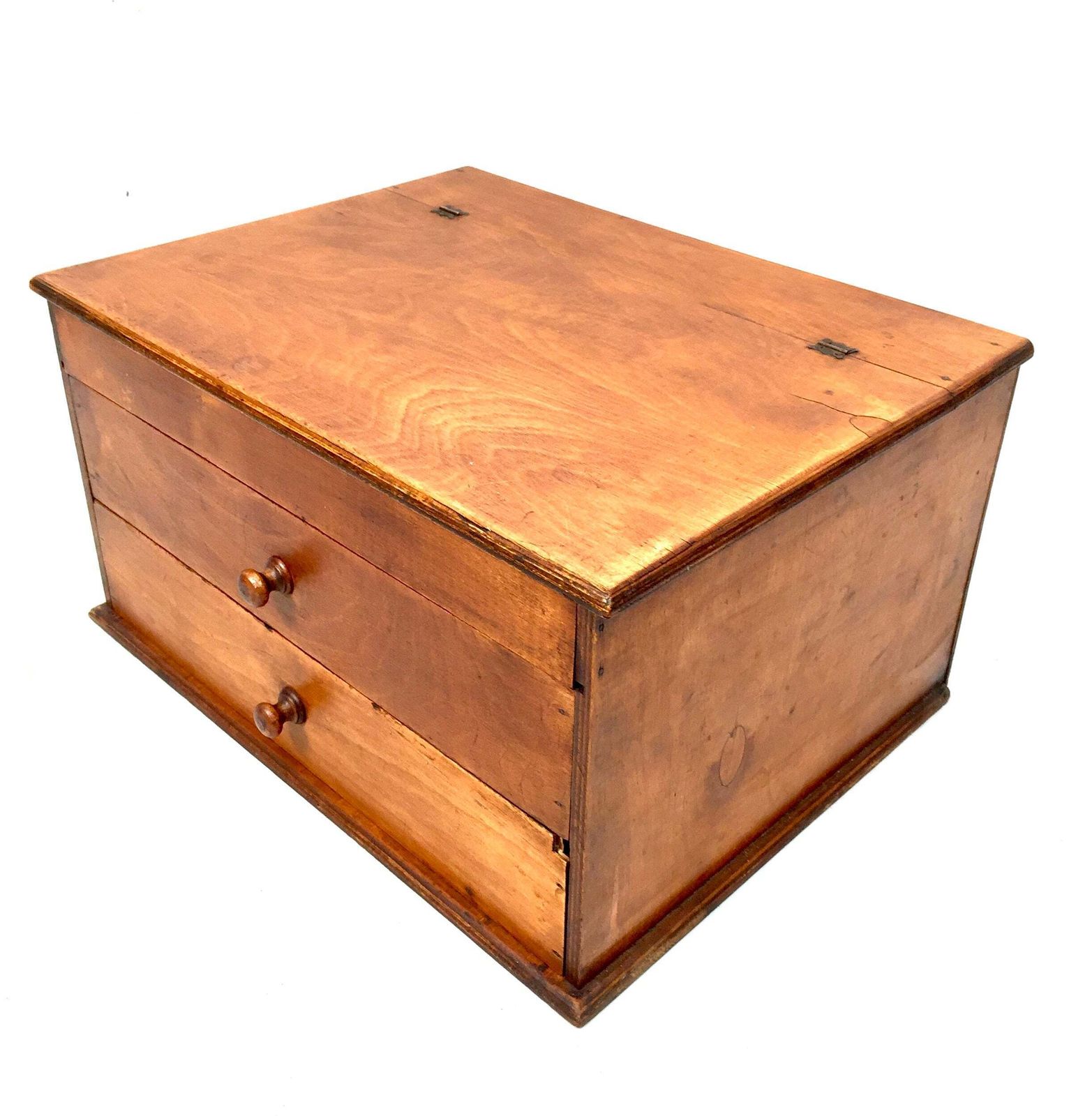 Antique Tabletop Storage Box / Sewing /Haberdashery Cabinet / Jewellery / C1950 photo furniture