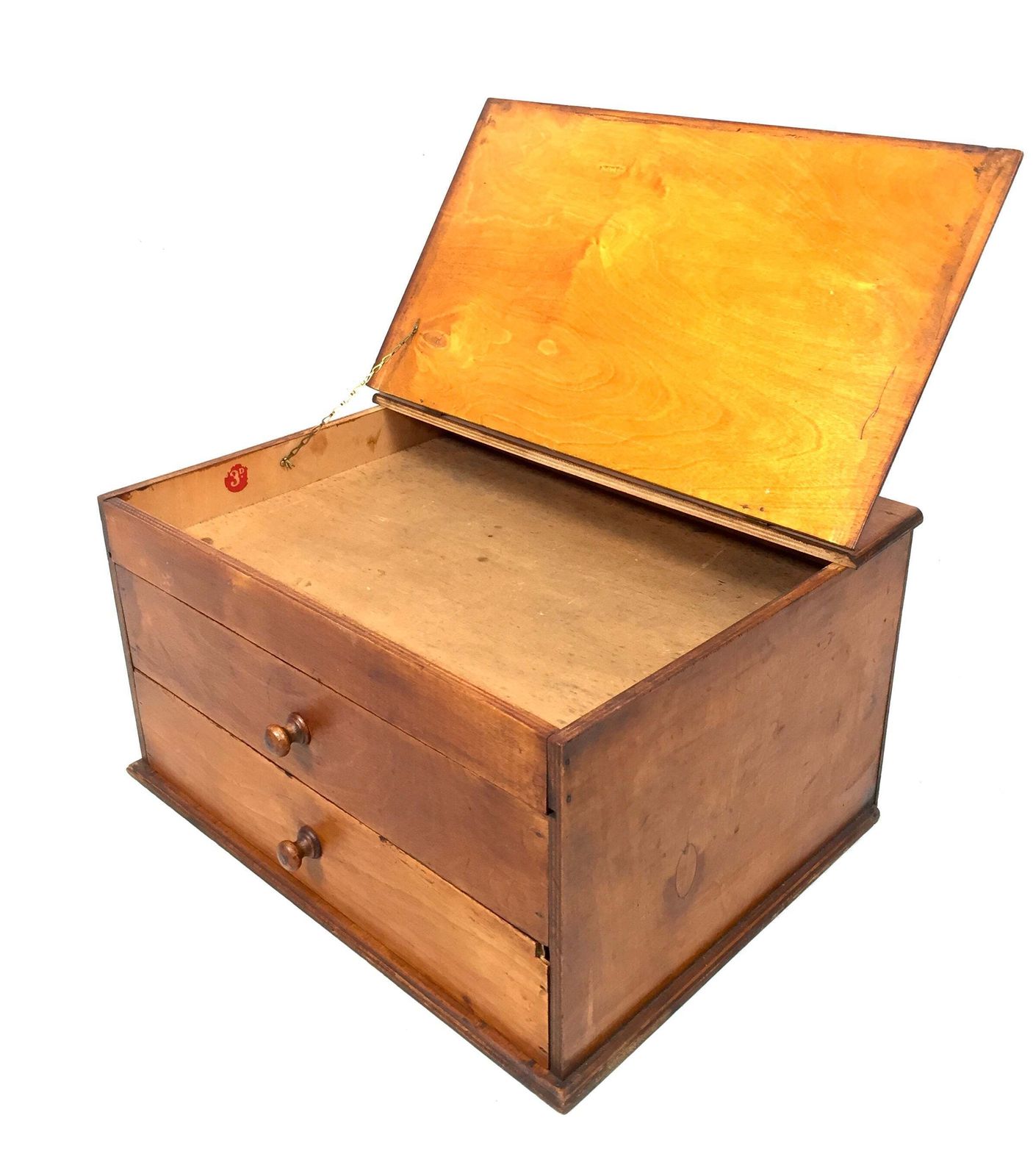 Antique Tabletop Storage Box / Sewing /Haberdashery Cabinet / Jewellery / C1950 photo for sale