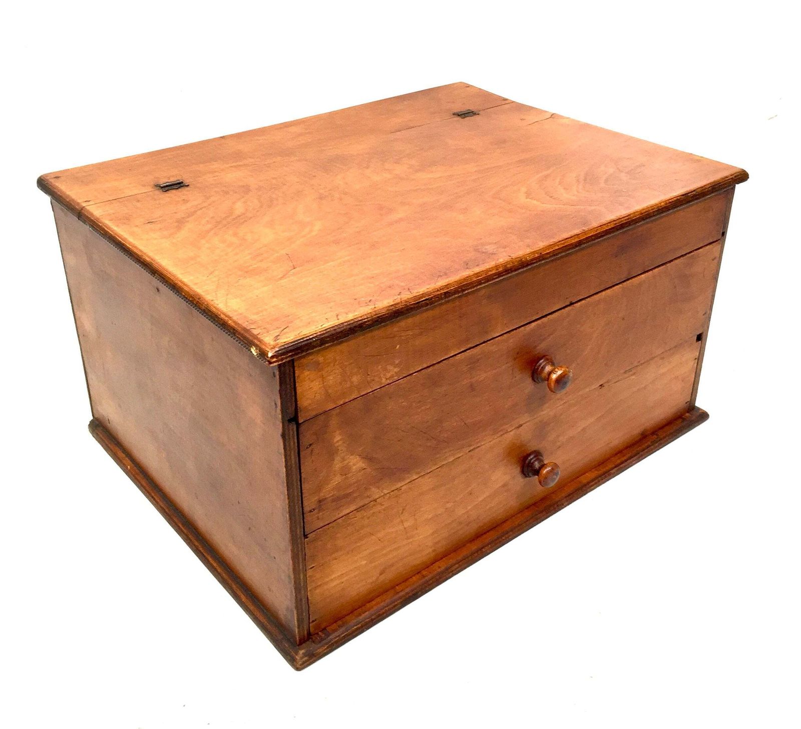 photo furniture Antique Tabletop Storage Box / Sewing /Haberdashery Cabinet / Jewellery / C1950