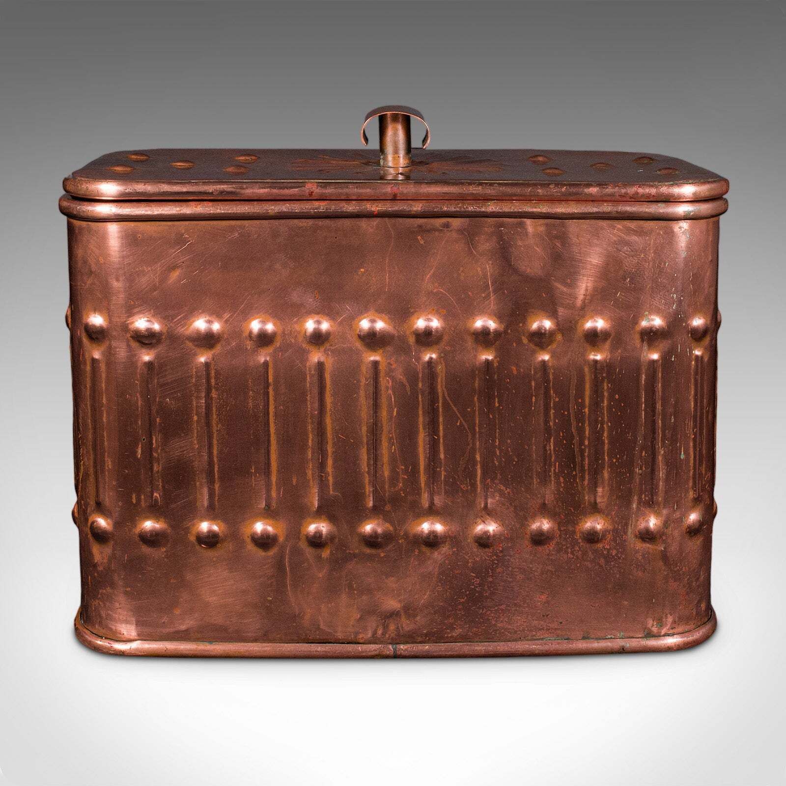 Vintage Dairyman's Cooler, English Copper, Milk, Ice Cream Cool Box, Mid Century photo Home Decor