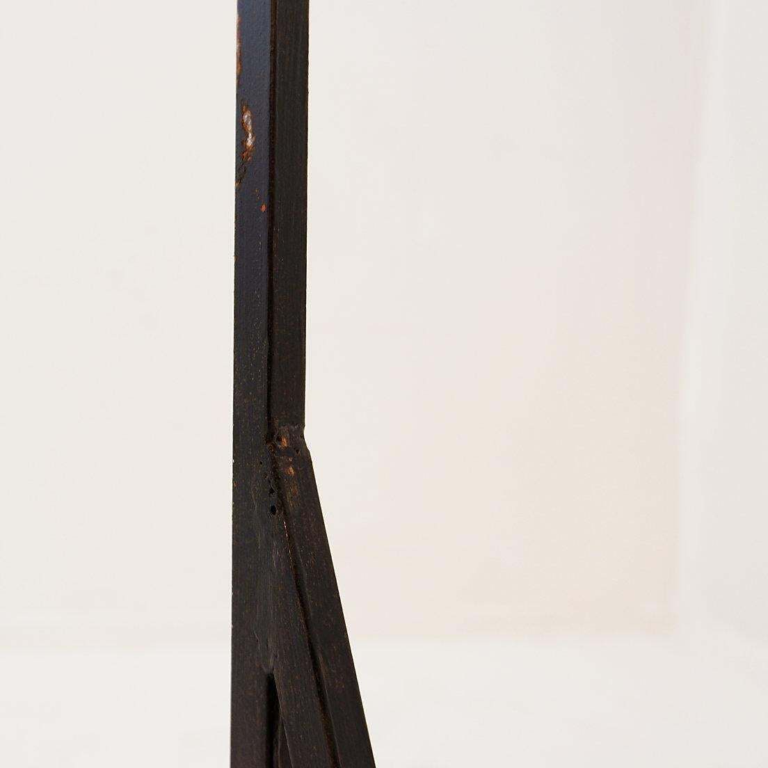 photo vintage 21st Century Industrial Floor Lamp In Metal And Sandblasted Glass
