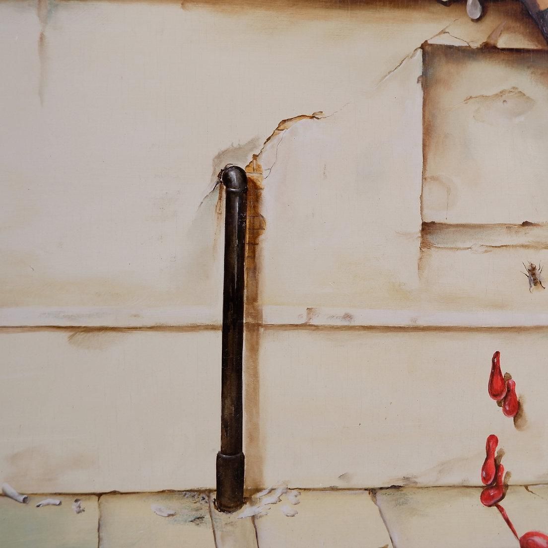 Surrealist Oil Painting On Panel By Joseph Laureys (1944   2020) photo Art