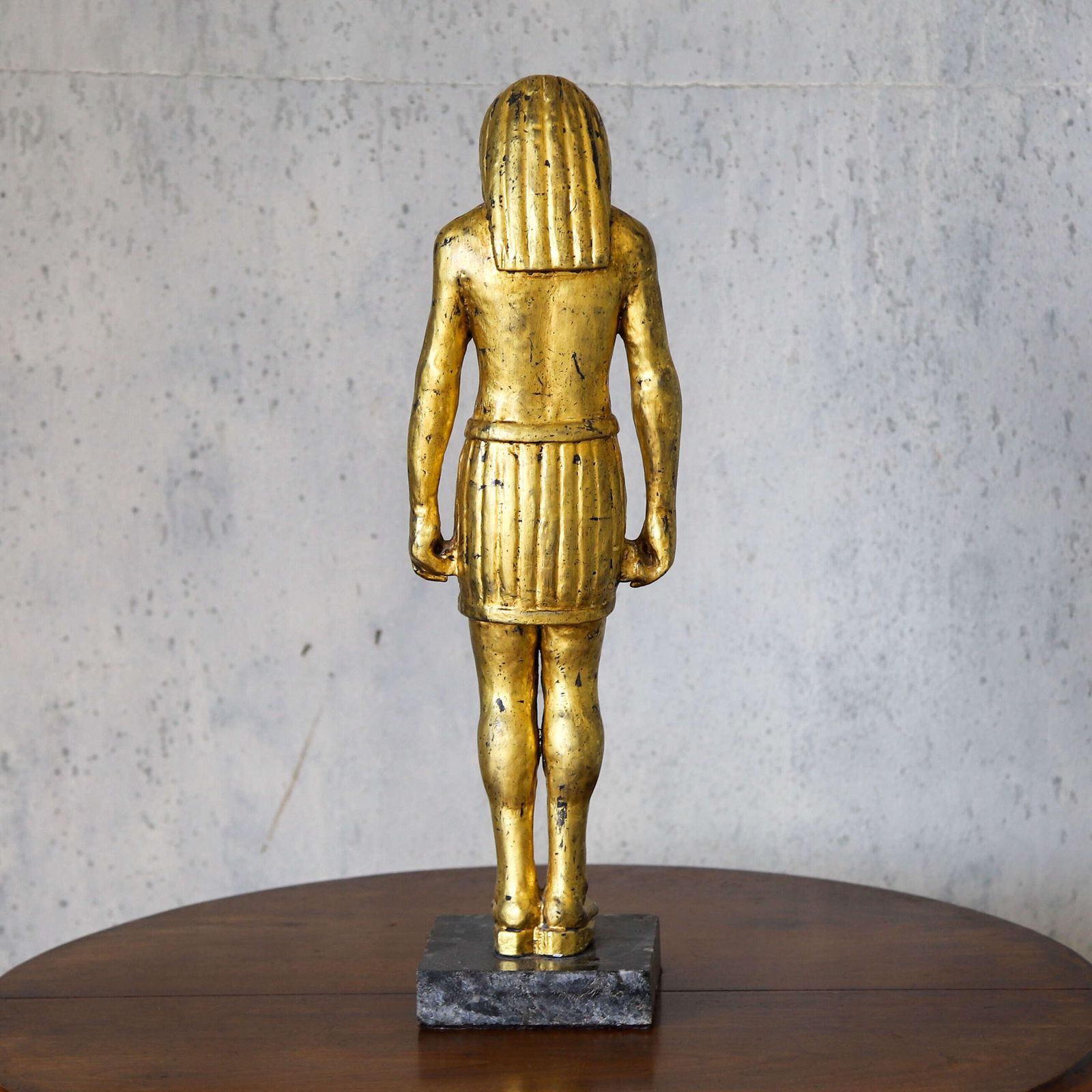 19th Century Wooden Gilt Shabti On Granite Base   Grand Tour Egyptian Revival Figure photo buy
