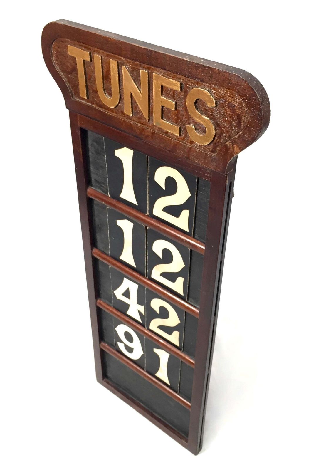 Antique Wooden Oak Tunes Hymn Board / Church Used / Early 20th Century C1930