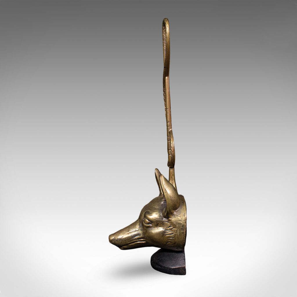 Antique Fox Head Doorstop, English, Brass, Country House Door Keeper, Circa 1920 photo 1004.0