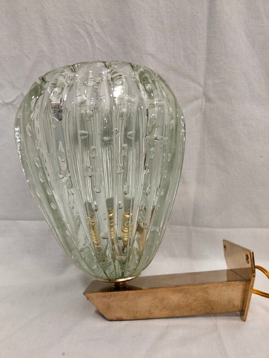 Murano Glass Wall Lights By Ercole Barovier For Barovier & Toso, 1980s, Set Of 2 photo vinterior