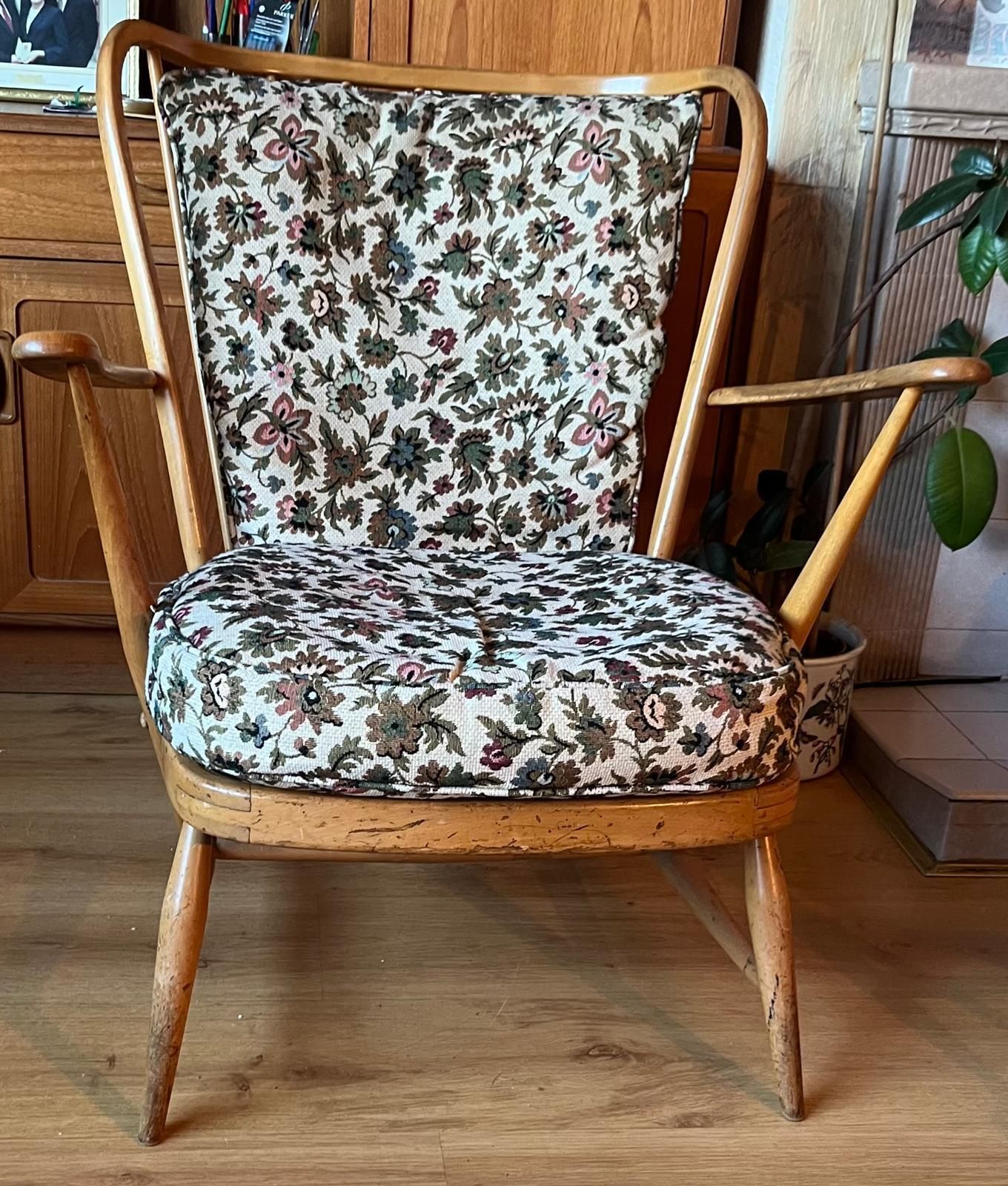 Ercol Armchair Early 1960s Vintage Some Damage To Webbing photo for sale