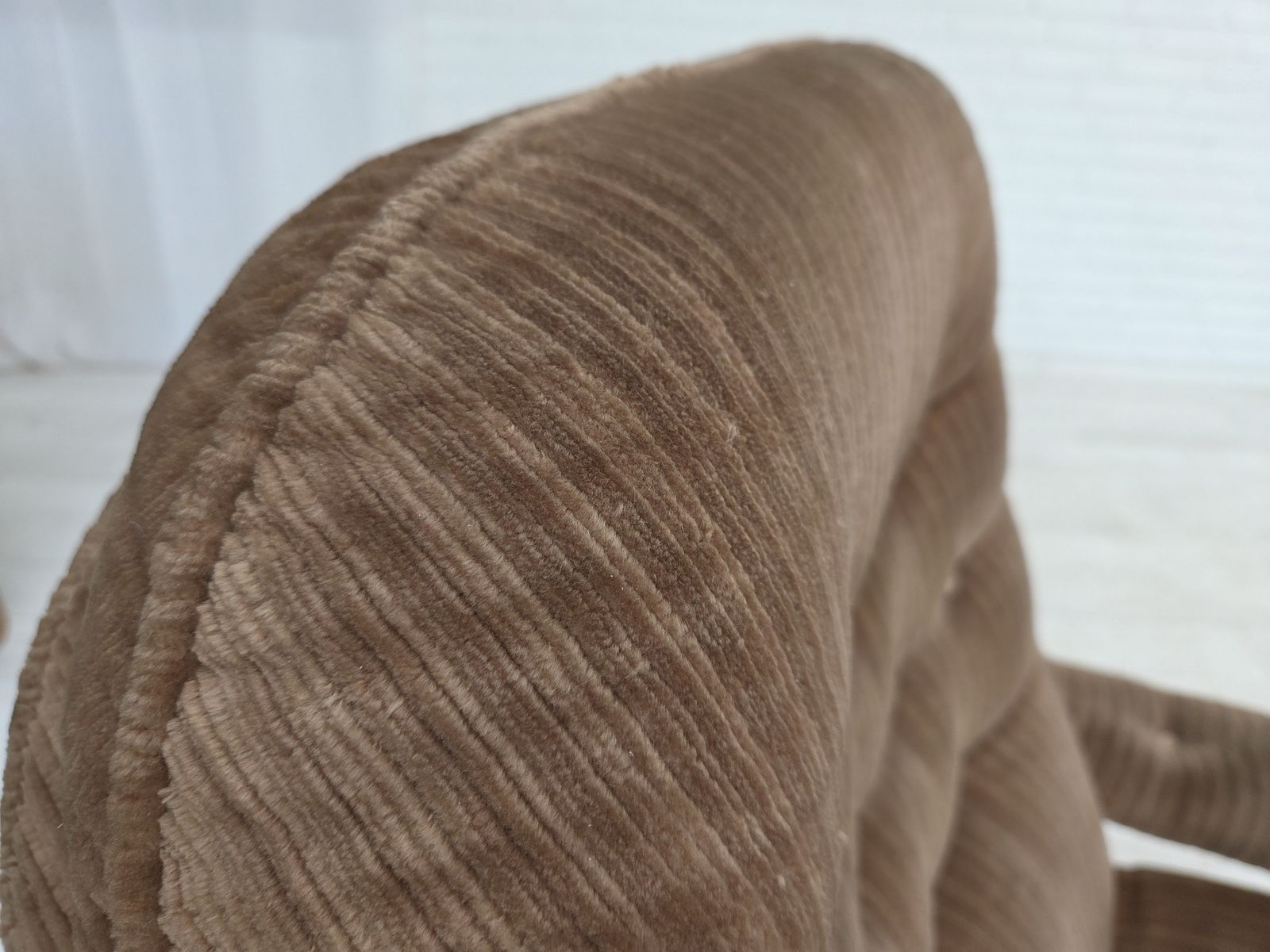 1970s, Danish Swivel Armchair, Brown Furniture Corduroy. photo for sale