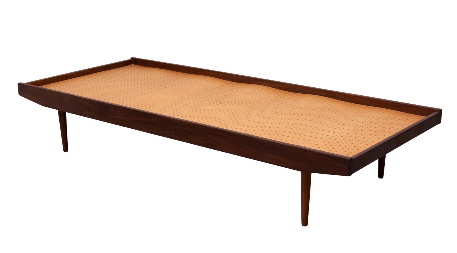 Mid Century Modern Solid Teak Daybed With Tapered Legs, 1950s photo vinterior