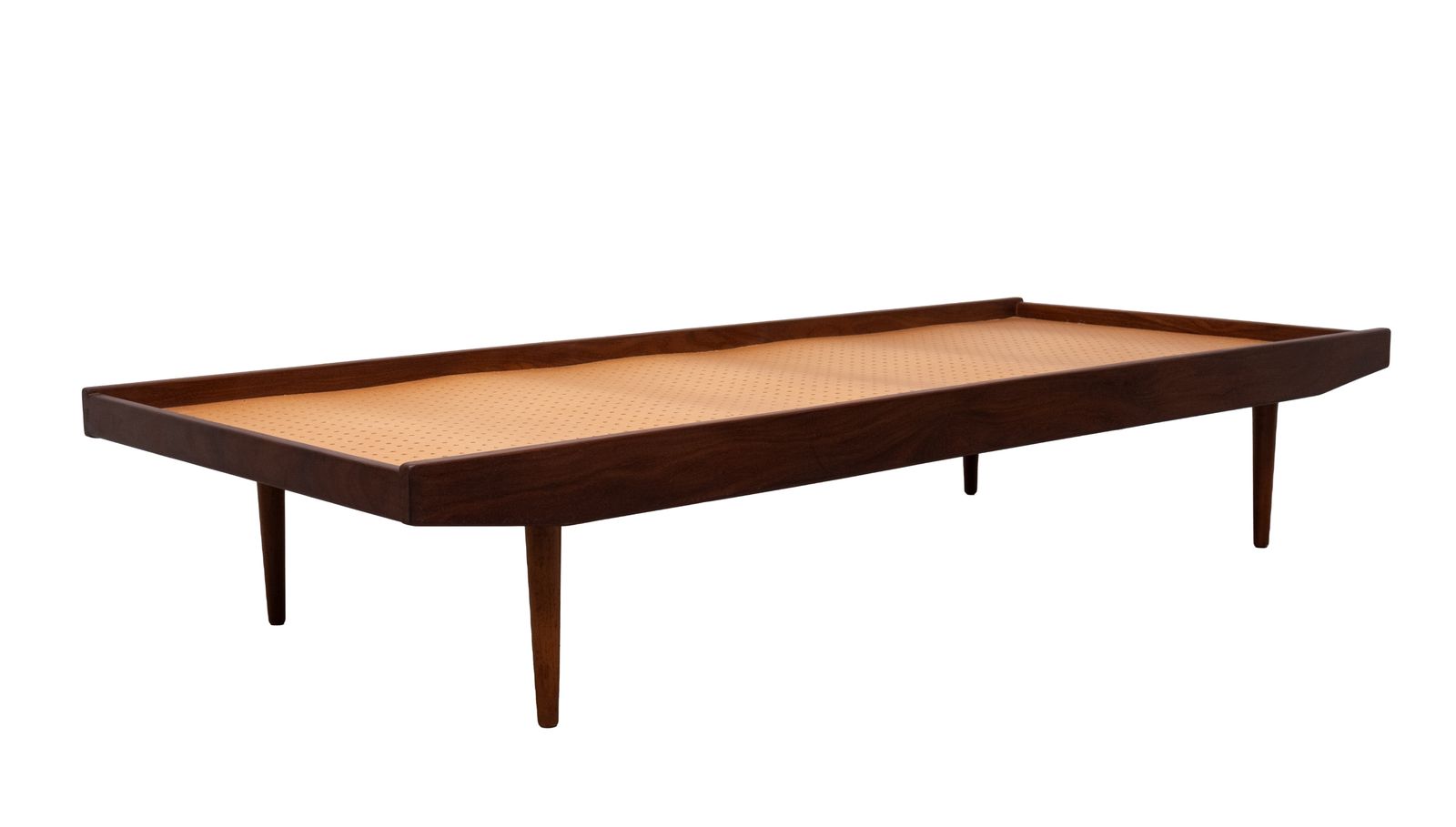 Mid Century Modern Solid Teak Daybed With Tapered Legs, 1950s