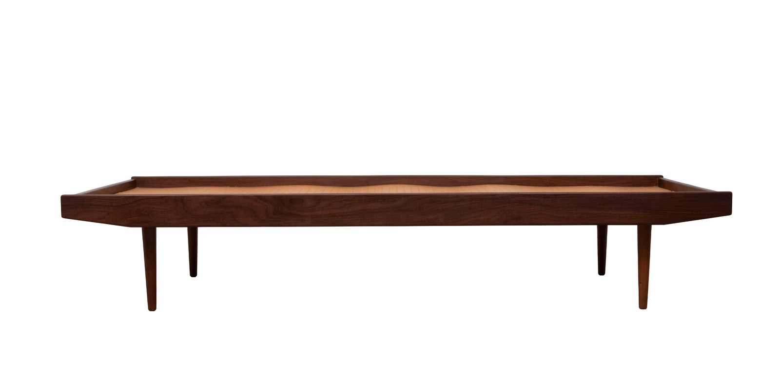 photo for sale Mid Century Modern Solid Teak Daybed With Tapered Legs, 1950s