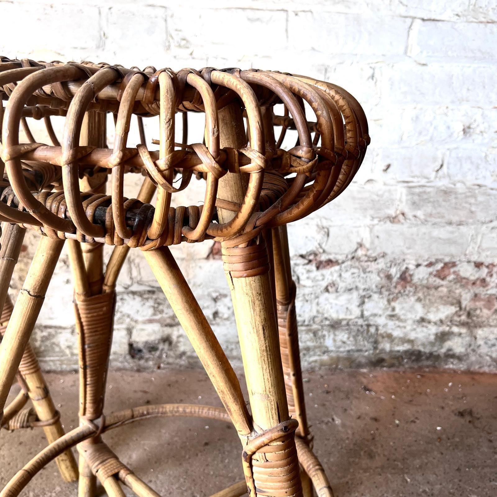 A Pair Of Franco Albini Bamboo High Stools photo Furniture