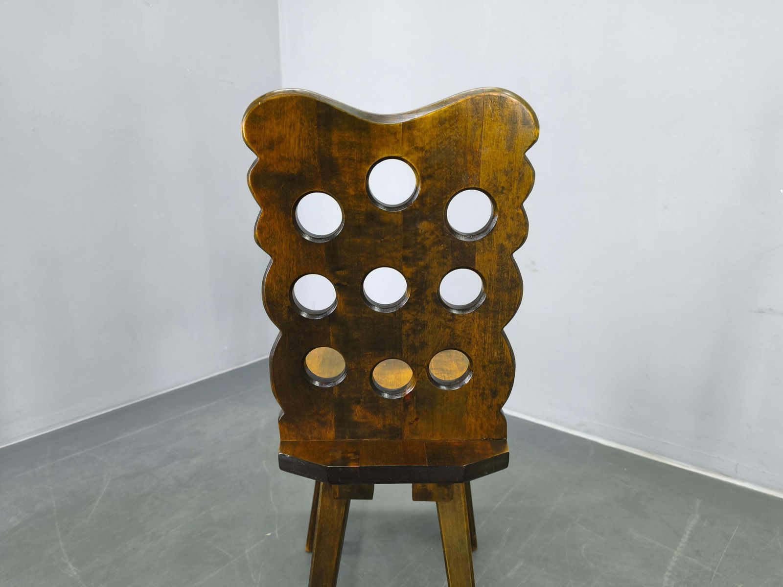 photo buy Set Of 3 Brutalist Wooden Chairs, Czechoslovakia, 1950s